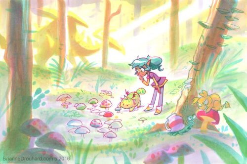 Harpy and Pumpkin in the forest